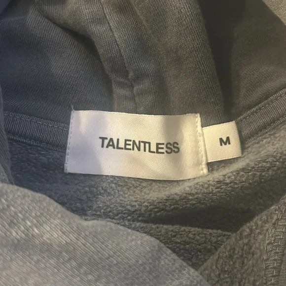 Talentless Teal Unisex Hoodie size M - Picture 7 of 8